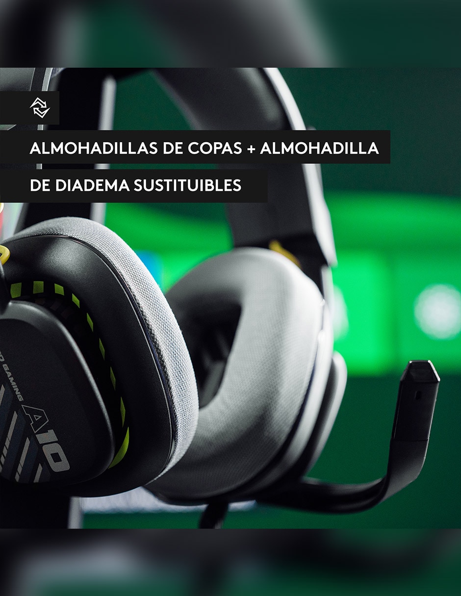 Audífonos Over-Ear Astro A10 alámbricos con cancelación de ruido