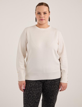 Suéter cuello redondo para mujer