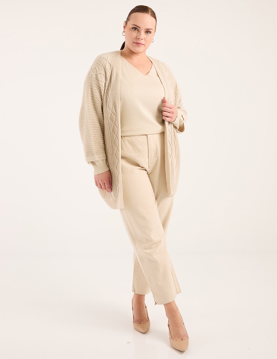 Suéter Lieb Plus cuello v para mujer