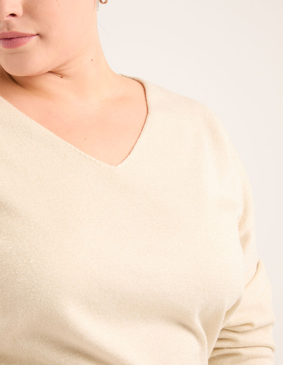 Suéter Lieb Plus cuello v para mujer