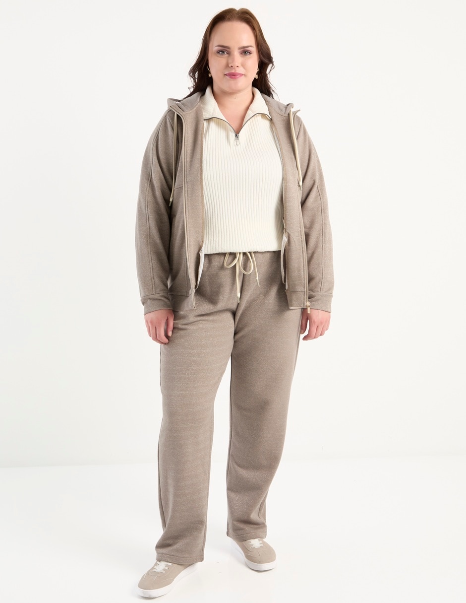 Sudadera con capucha y bolsa para mujer