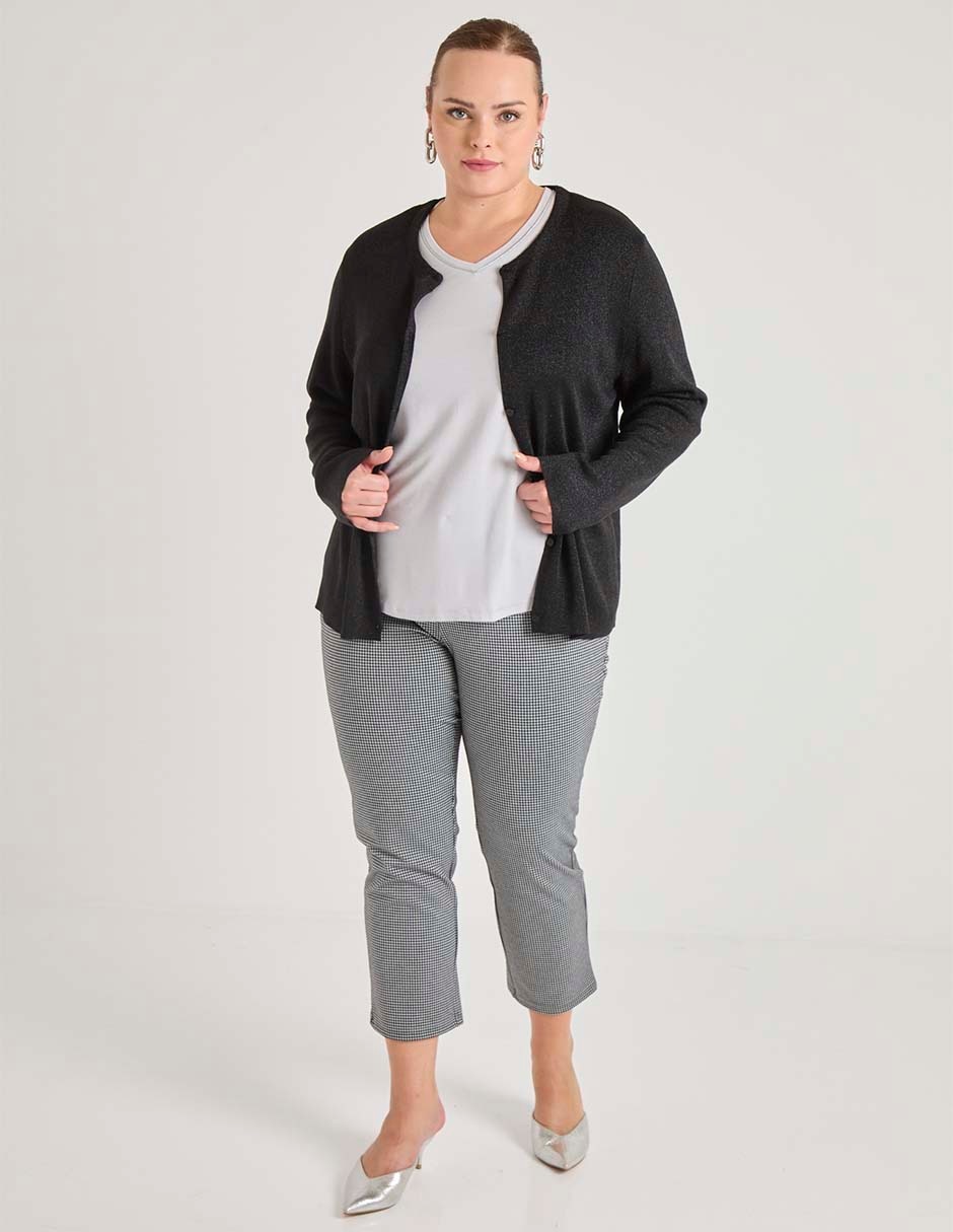 Playera manga corta cuello V para mujer