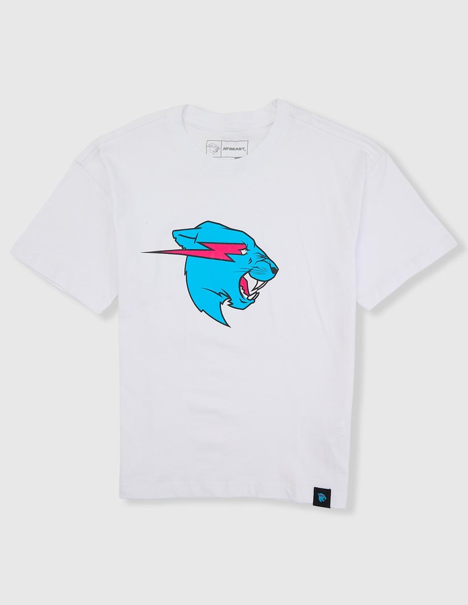 Playera Mr. Beast manga corta para niño Playera Mr. Beast manga corta para niño