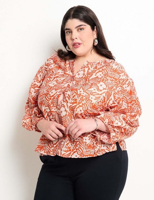 Camisa de algodón manga larga para mujer 1