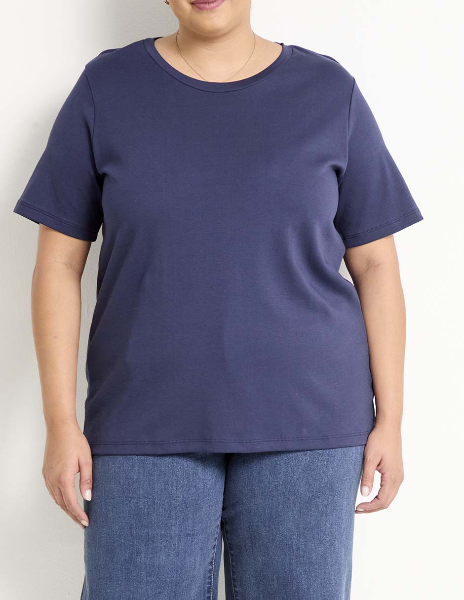 Playera manga corta cuello redondo mujer 5