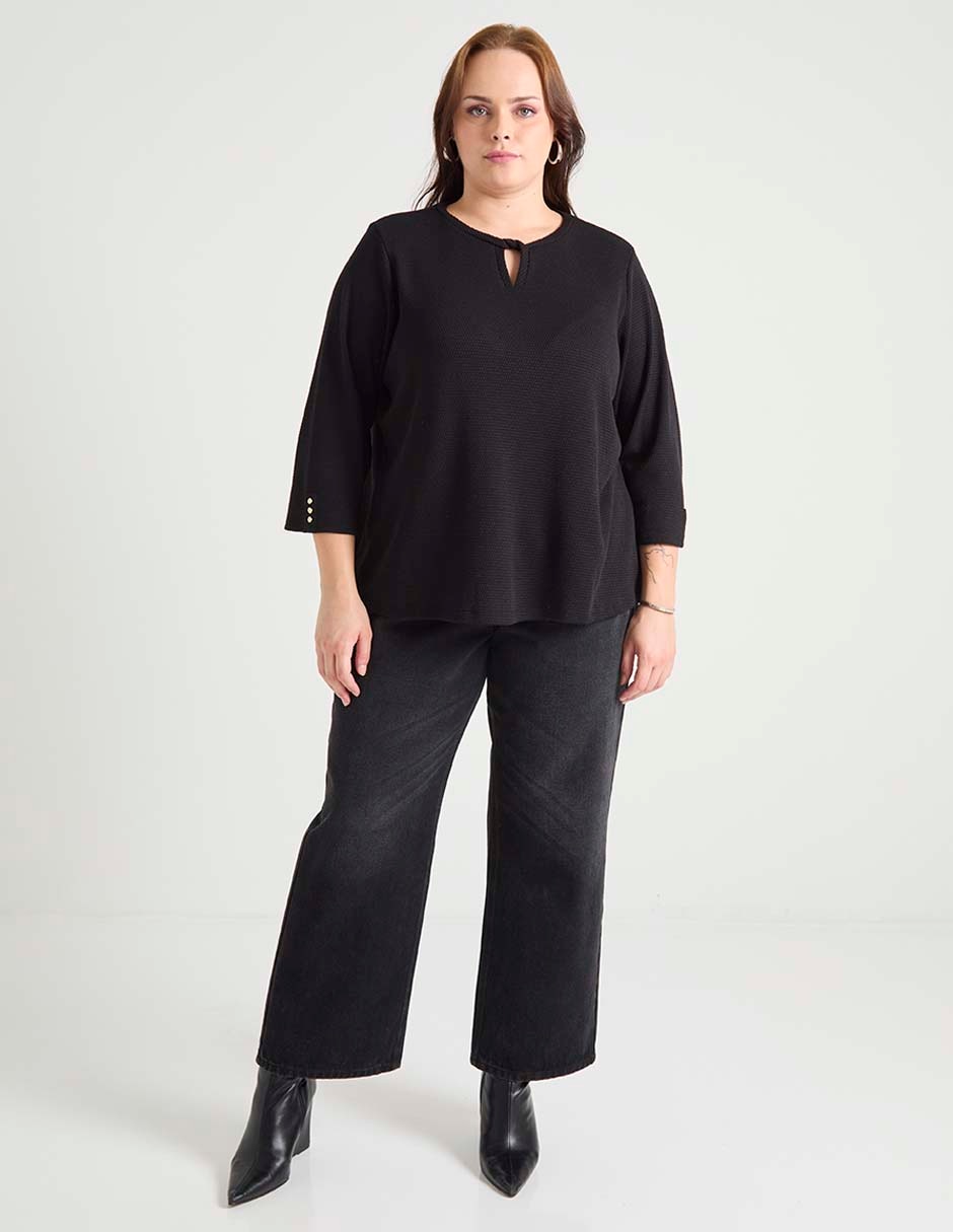 Blusa manga al codo para mujer 6