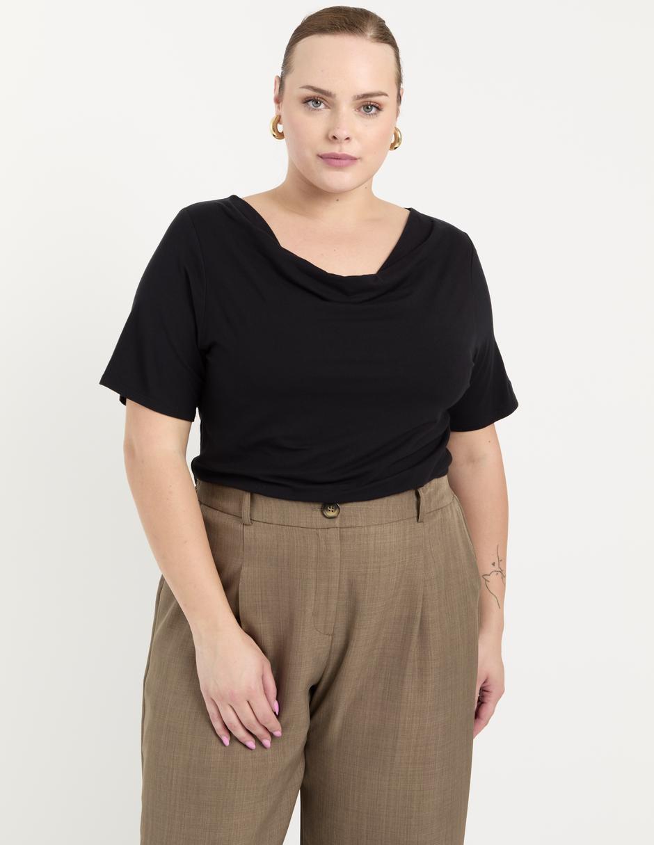 Blusa manga al codo para mujer