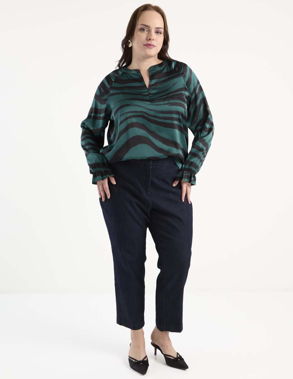 Jeans relaxed straight para mujer 7