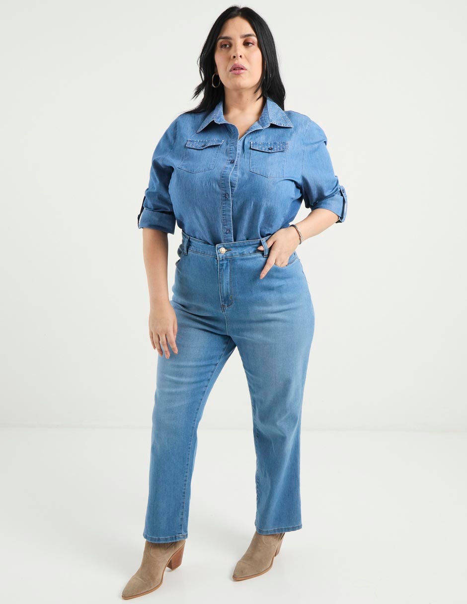 Jeans straight para mujer 6