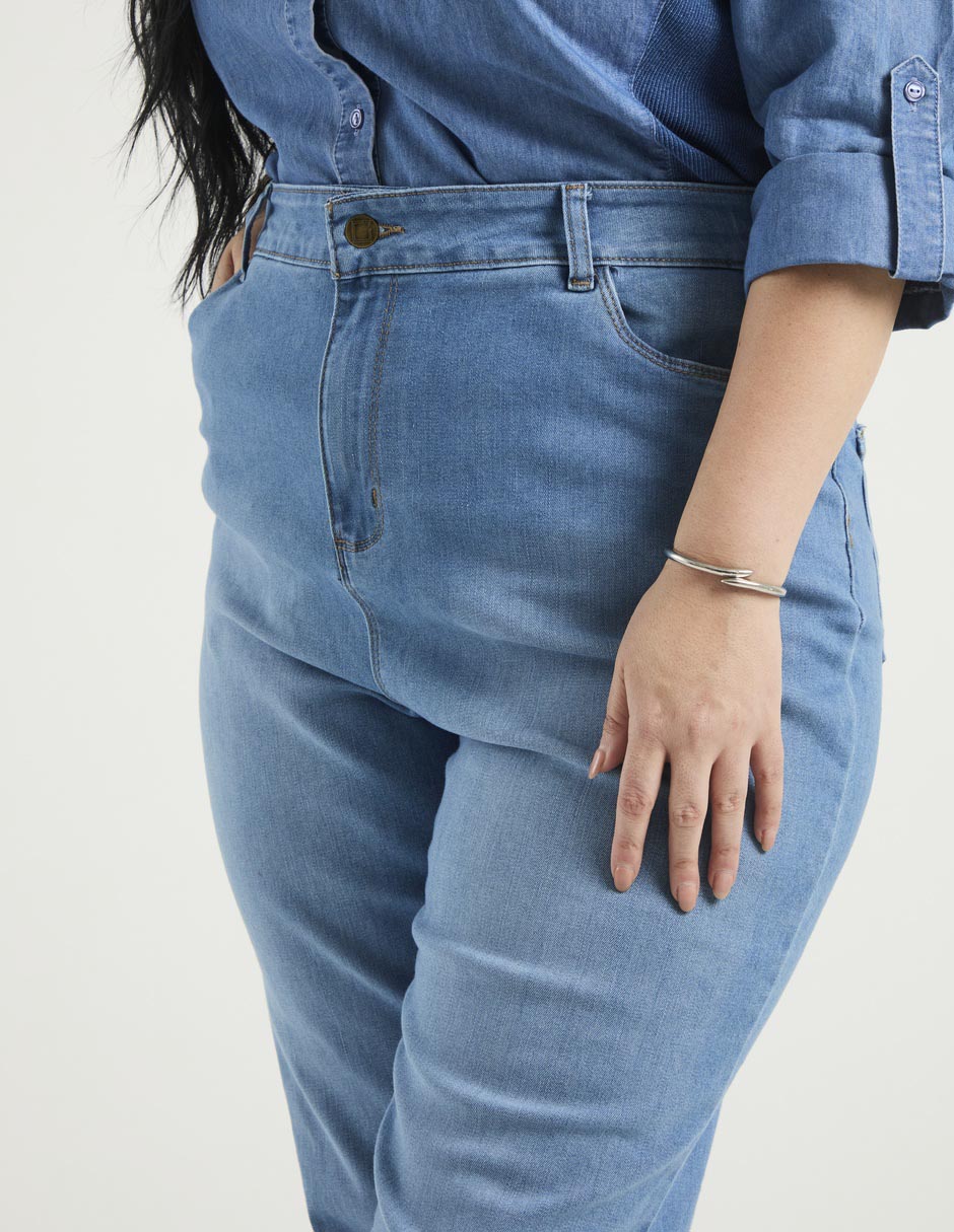 Jeans straight para mujer 7