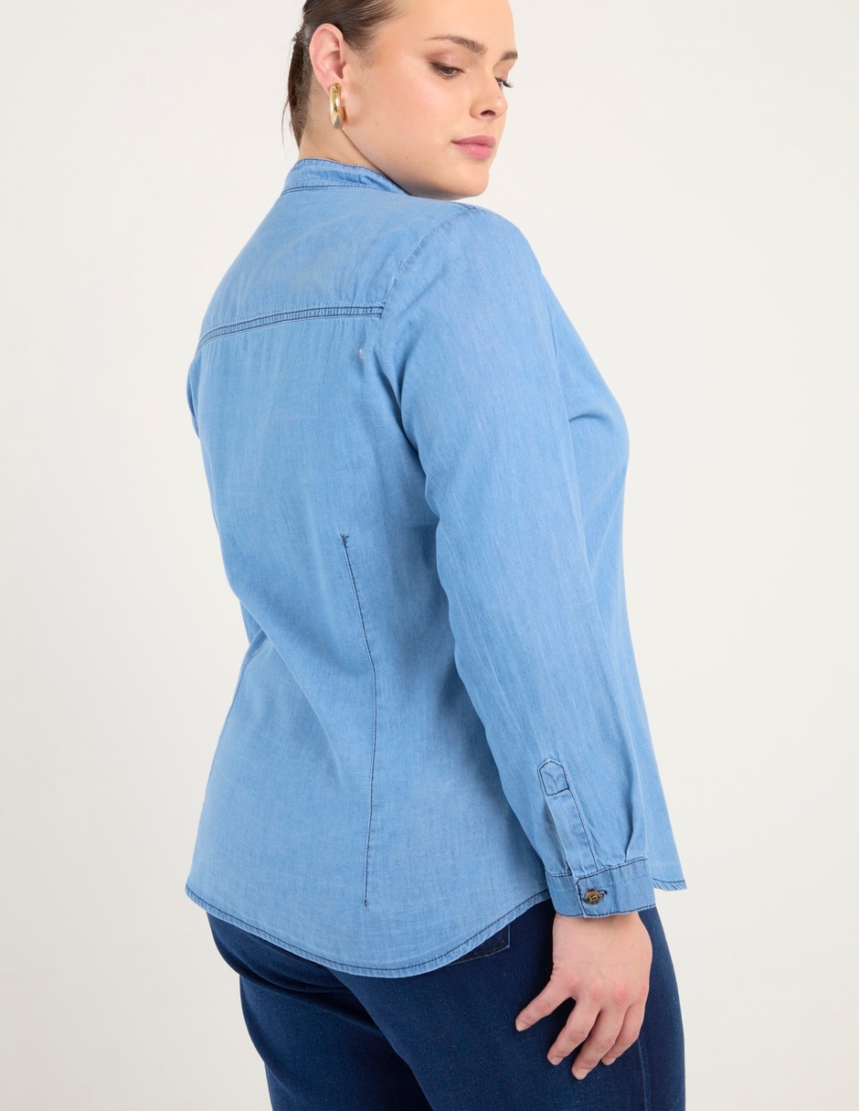 Blusa Lieb Plus manga larga para mujer