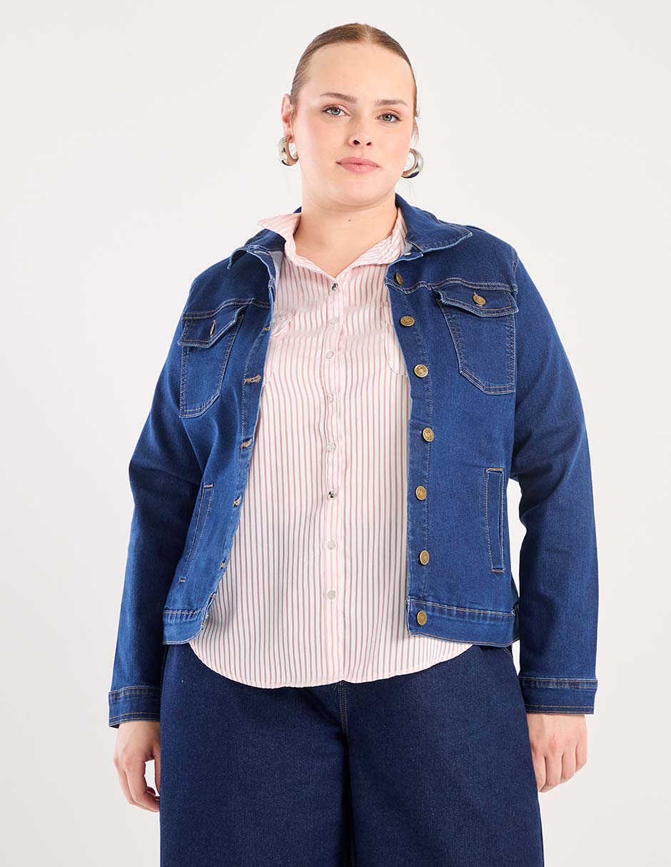 Chamarra Lieb Plus de mezclilla para mujer