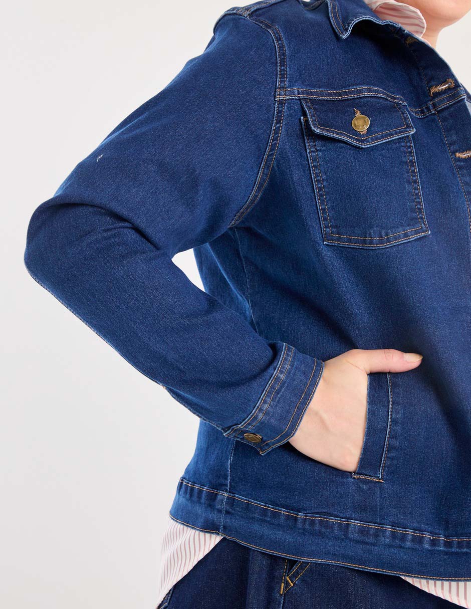 Chamarra Lieb Plus de mezclilla para mujer