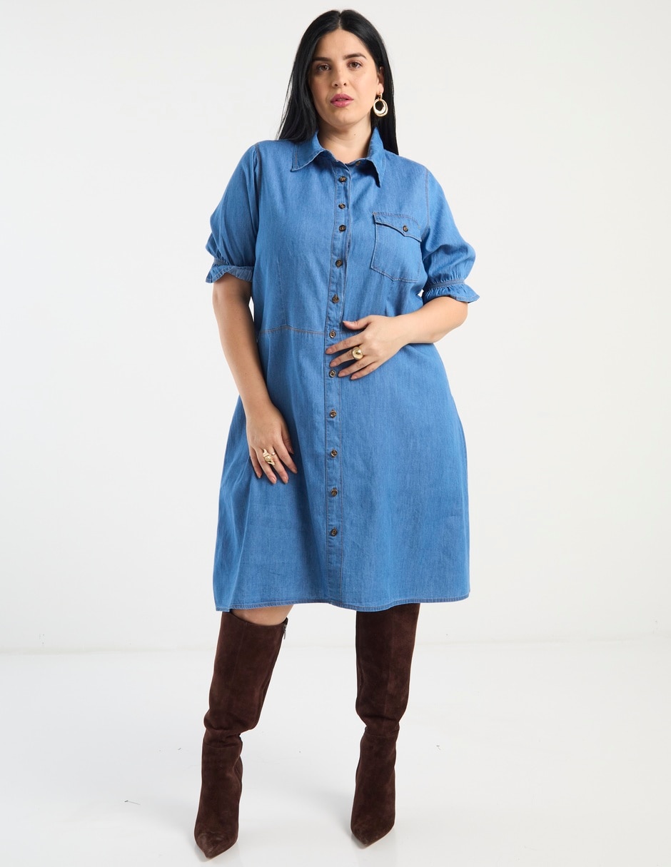 Vestido a la rodilla casual para mujer 1