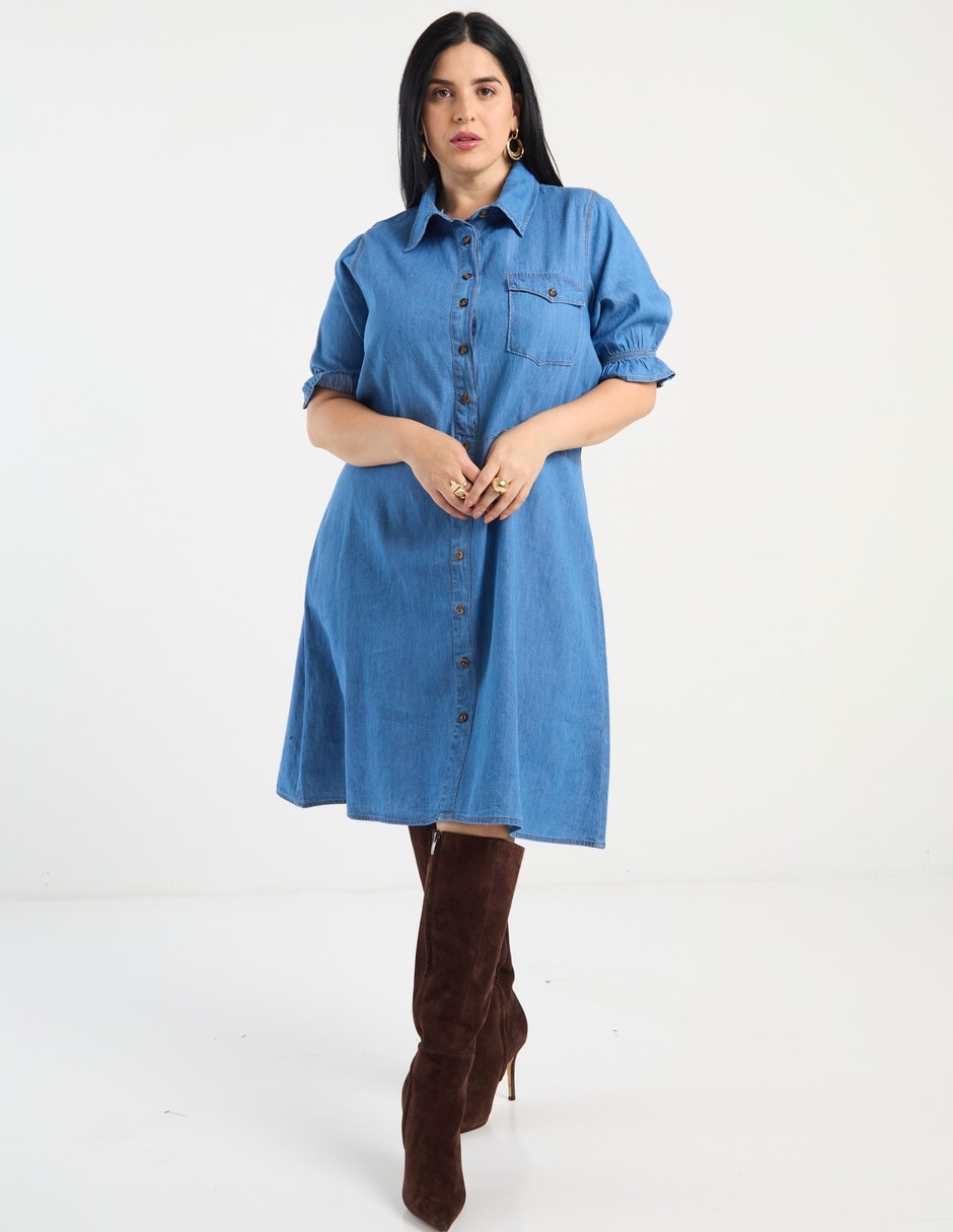 Vestido a la rodilla casual para mujer 6