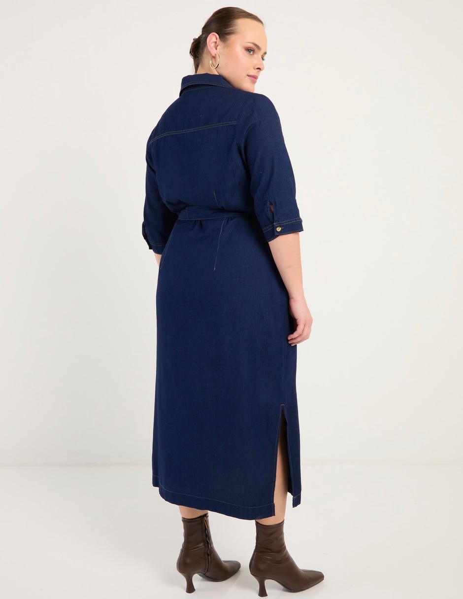 Vestido midi casual Lieb Plus para mujer