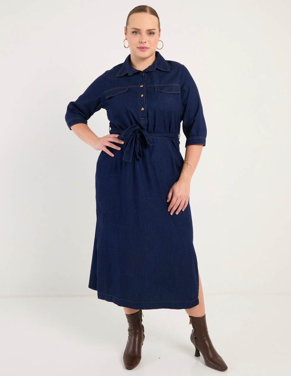 Vestido midi casual Lieb Plus para mujer
