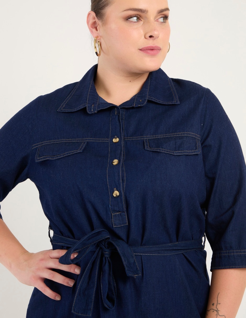 Vestido midi casual Lieb Plus para mujer