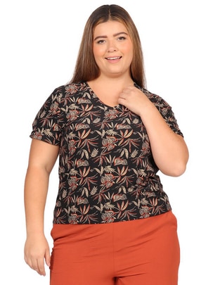 Blusa Cariló manga corta para mujer
