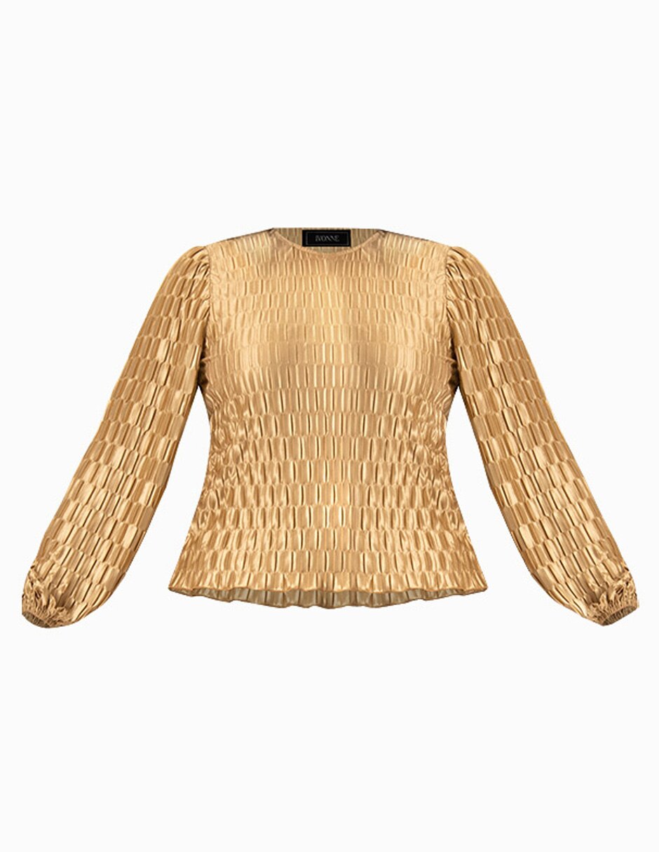 Blusa Ivonne Plus manga larga para mujer