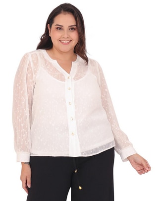 Blusa manga larga para mujer