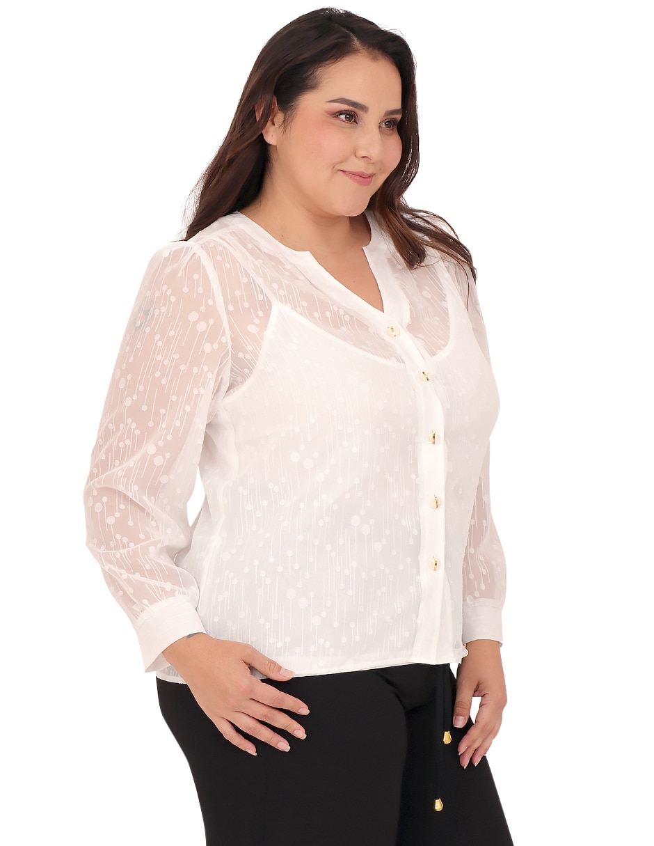 Blusa cariló manga larga para mujer