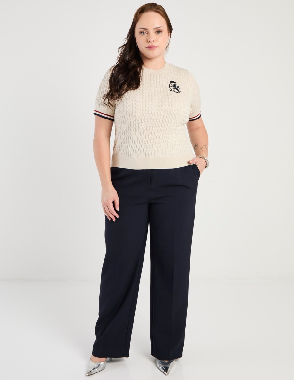 Suéter Tommy Plus cuello redondo para mujer