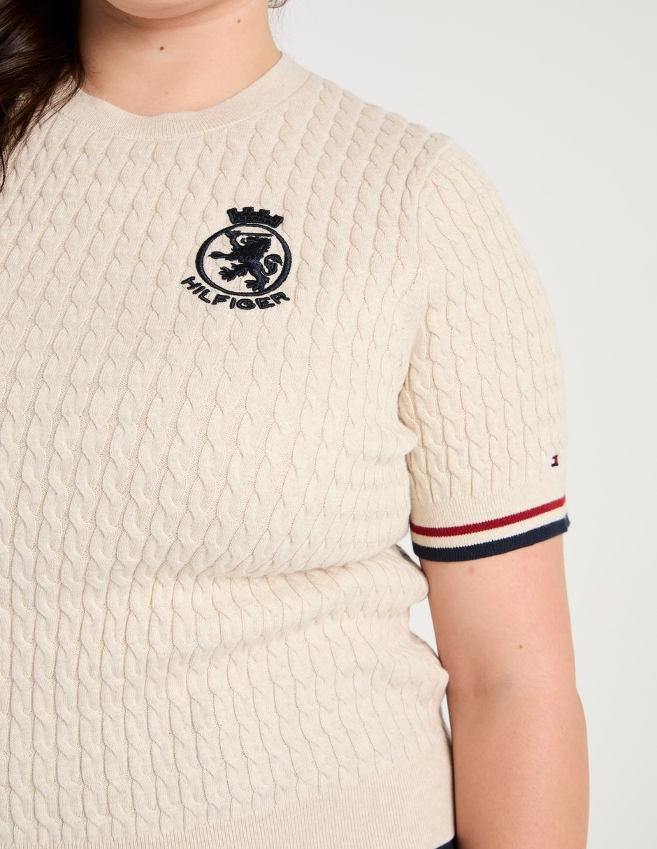 Suéter Tommy Plus cuello redondo para mujer