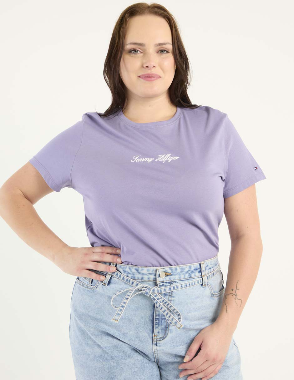 Playera manga corta cuello redondo para mujer 1