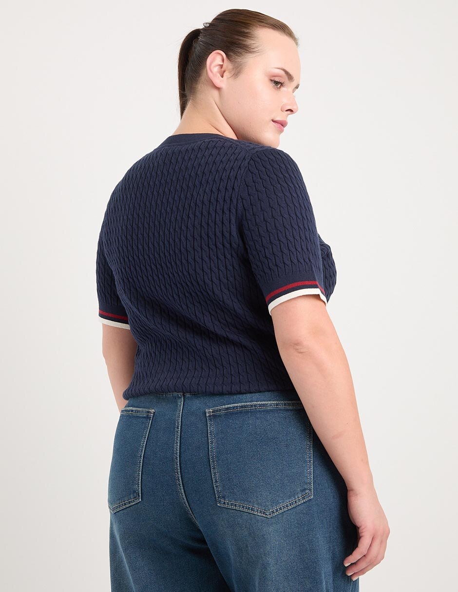 Suéter Tommy Plus cuello redondo para mujer