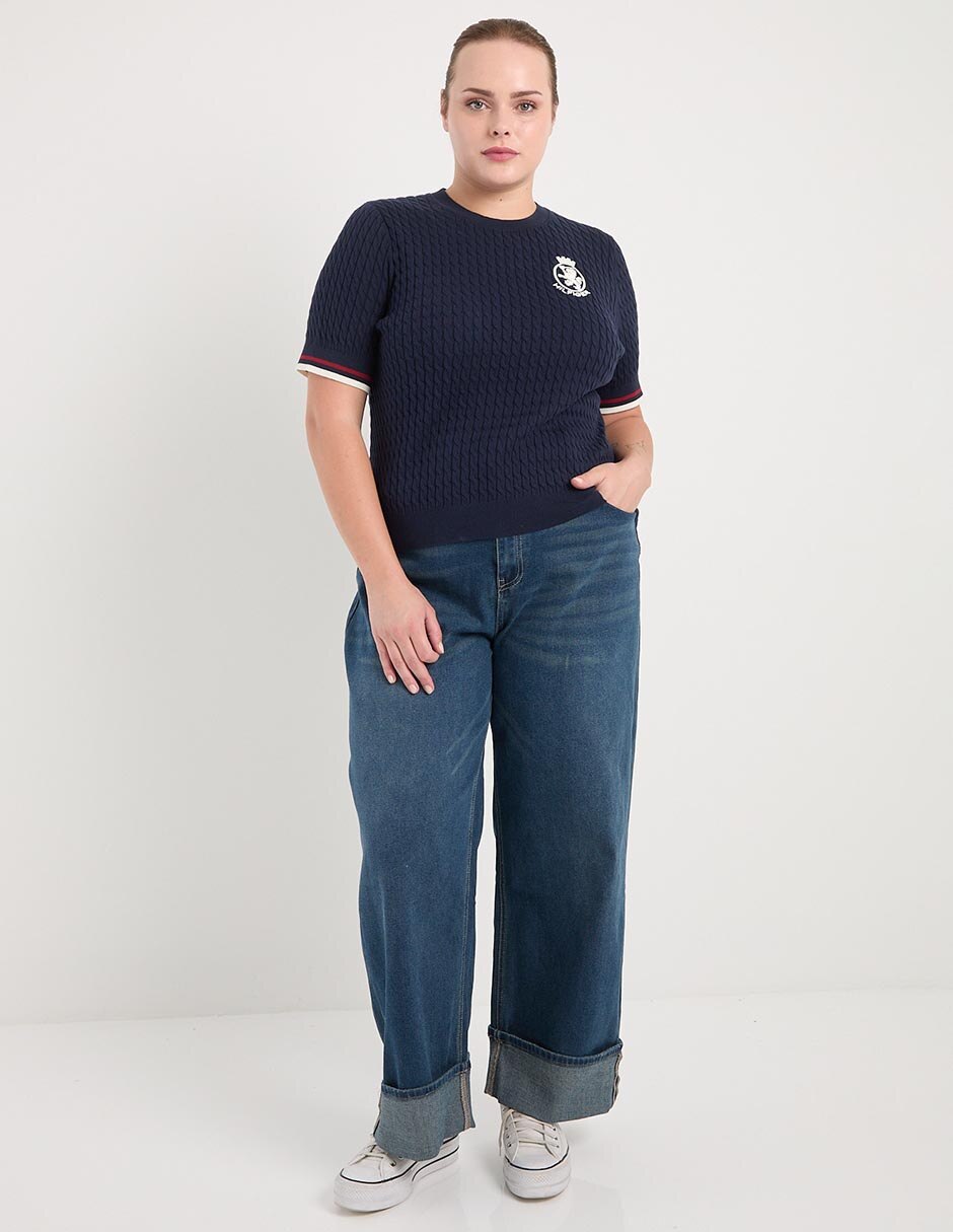Suéter Tommy Plus cuello redondo para mujer