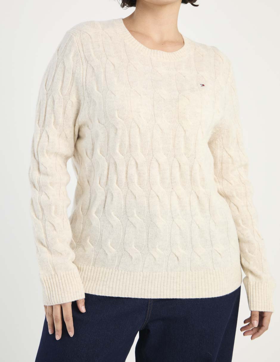 Suéter Tommy Plus cuello redondo para mujer