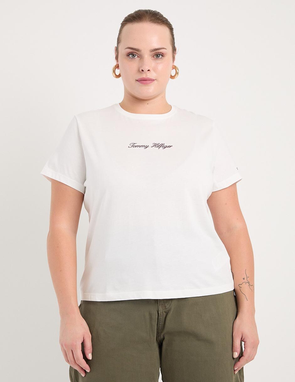 Playera manga corta cuello redondo para mujer 1