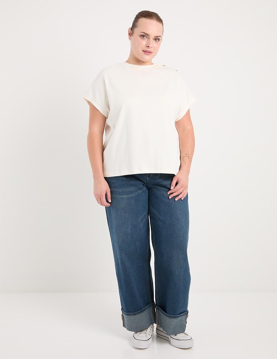 Playera manga corta Tommy Plus cuello redondo para mujer 6