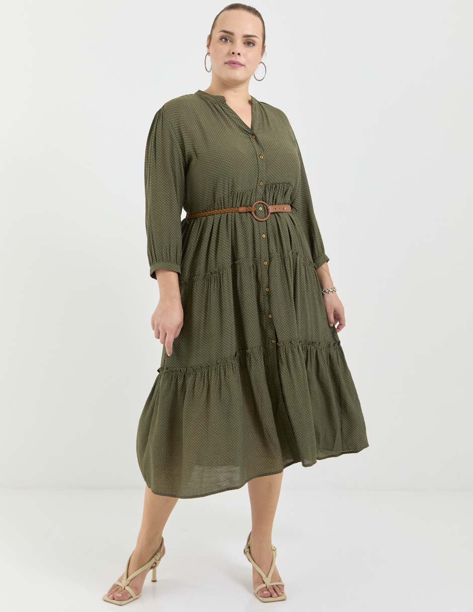 Vestido midi casual Davinchy para mujer 1
