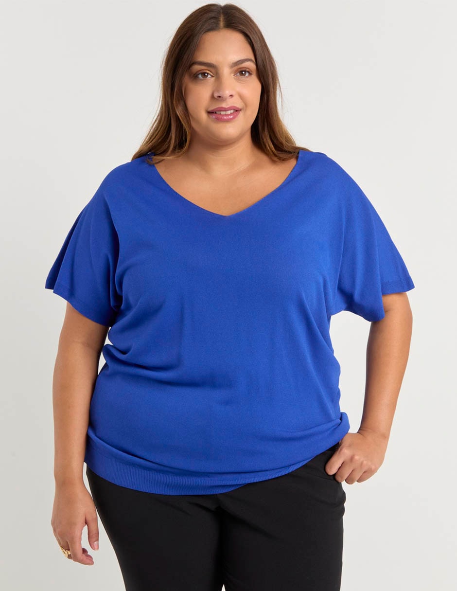 Blusa manga corta para mujer