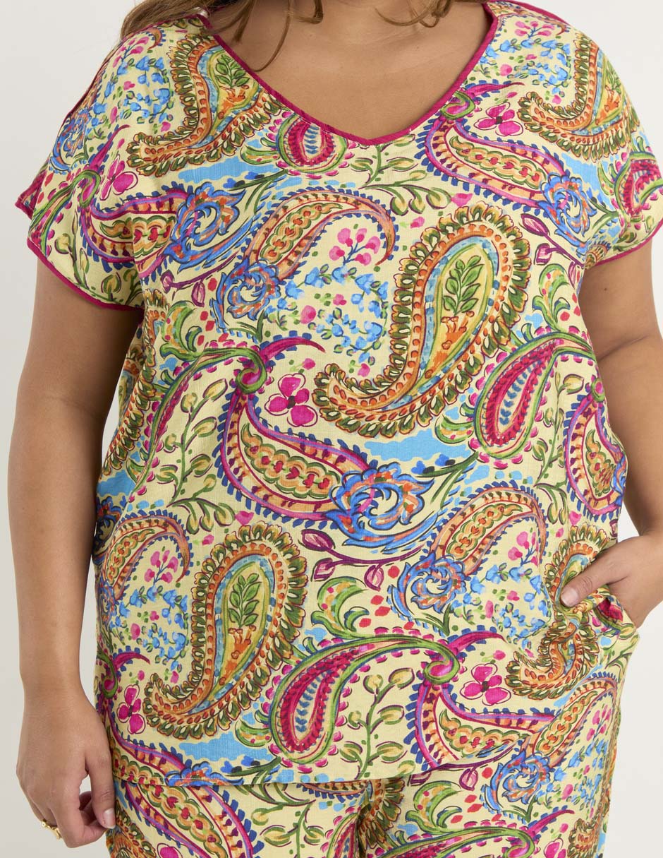 Blusa manga corta para mujer 10