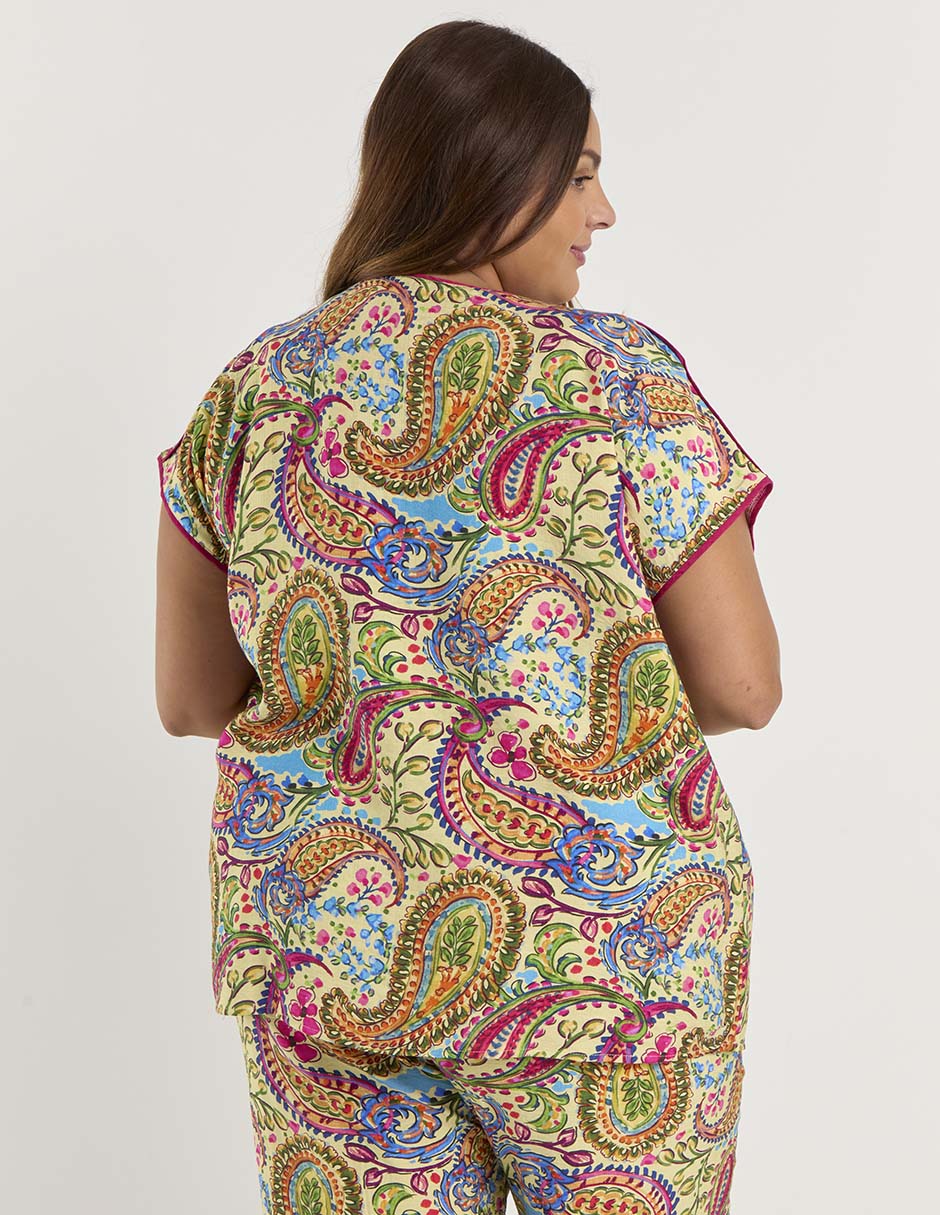Blusa manga corta para mujer 11