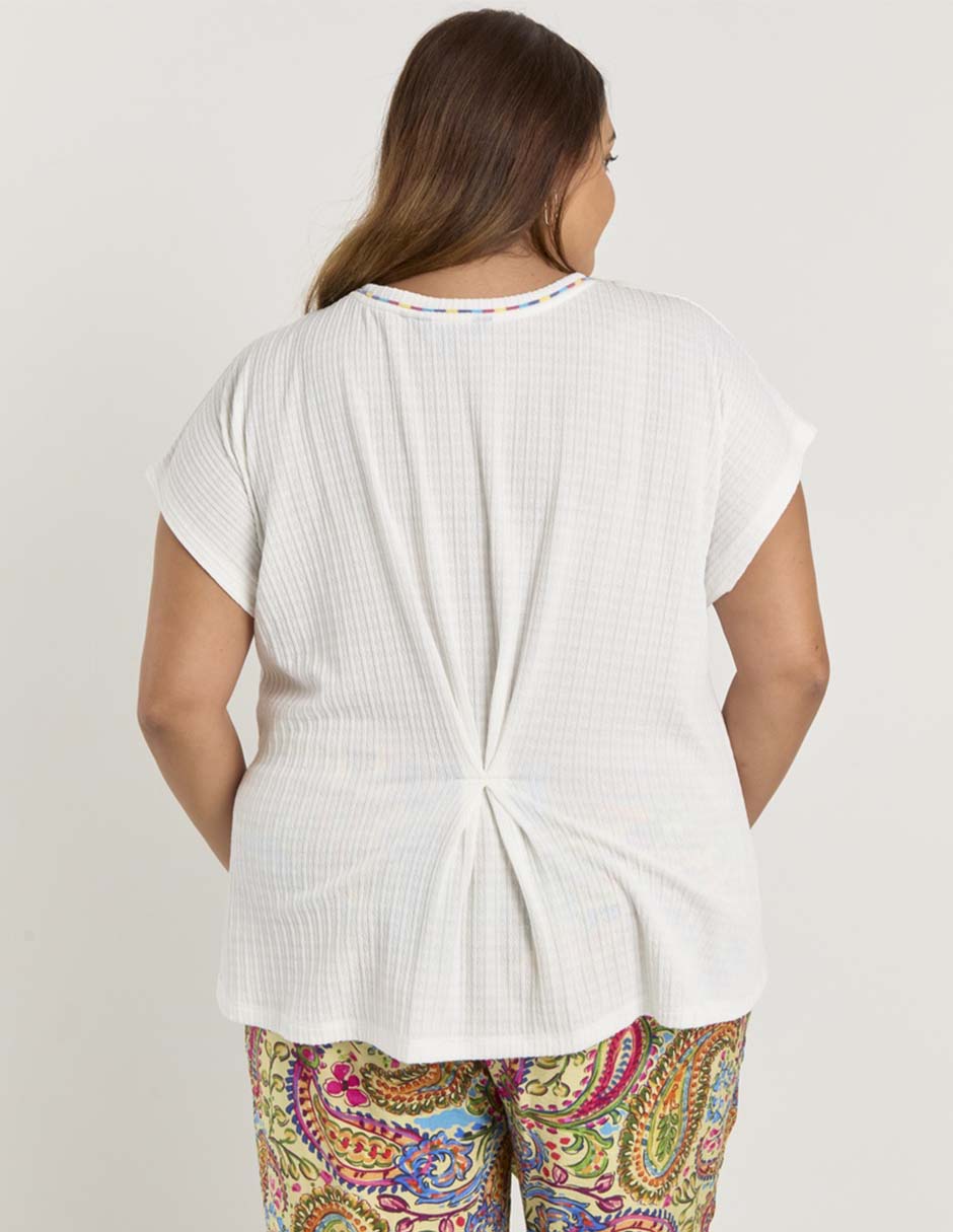 Blusa manga corta para mujer 11
