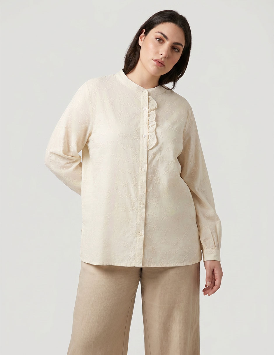 Blusa manga larga para mujer