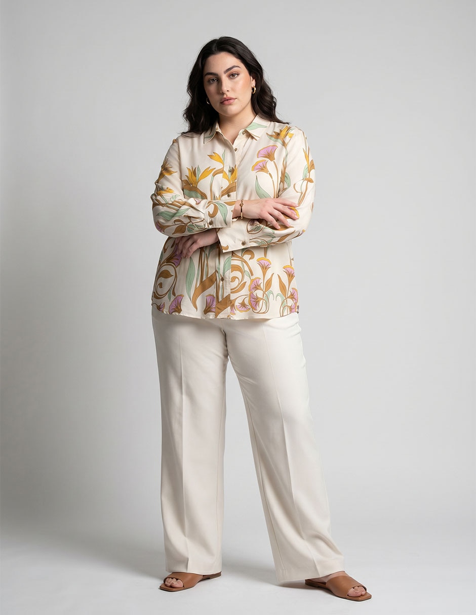 Blusa camisera manga larga para mujer 3