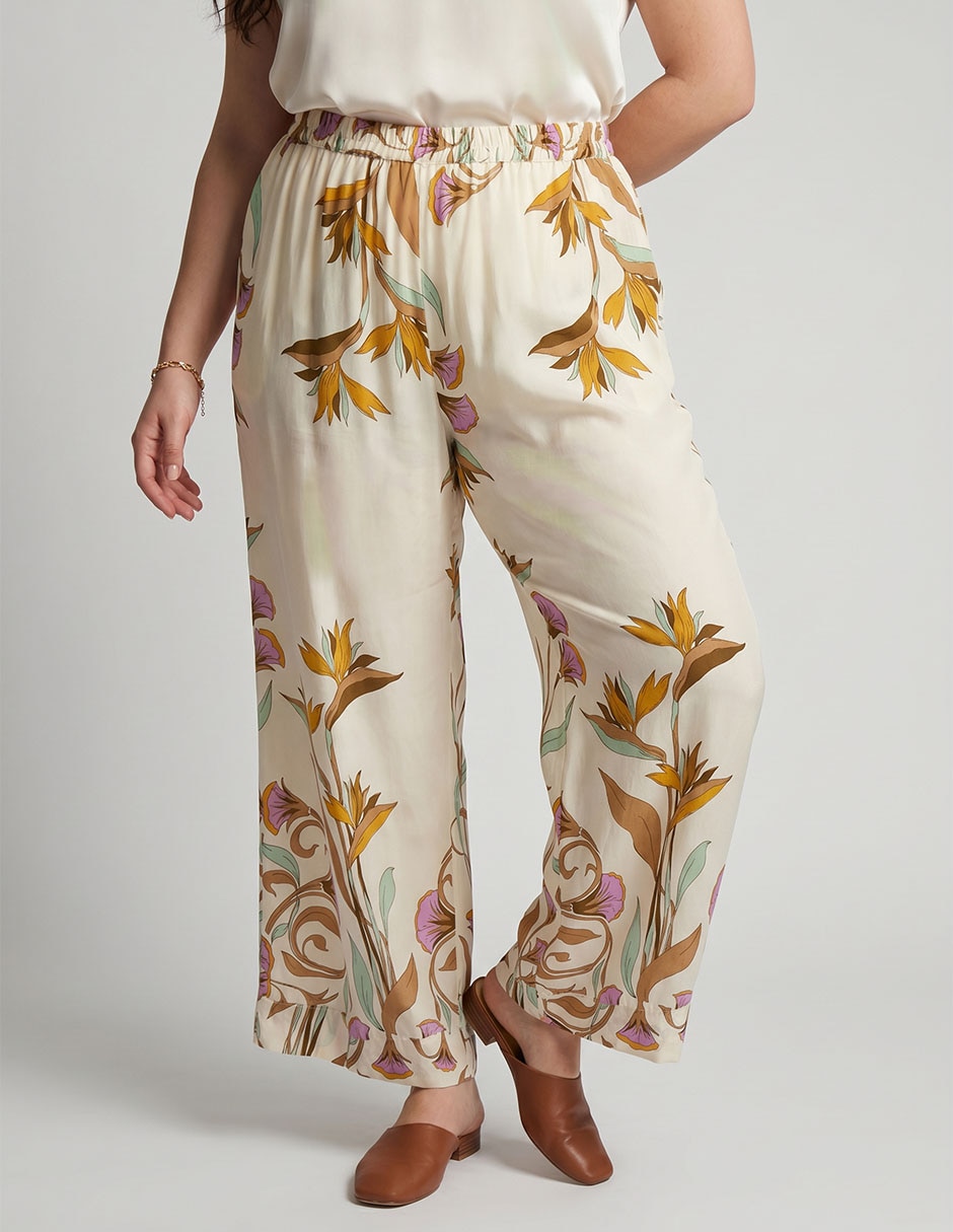 Pantalón relaxed amplio para mujer
