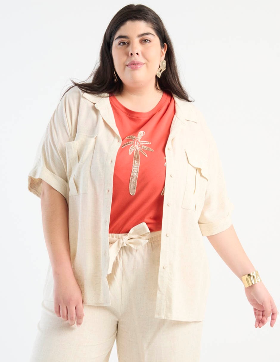 Blusa manga corta para mujer 1