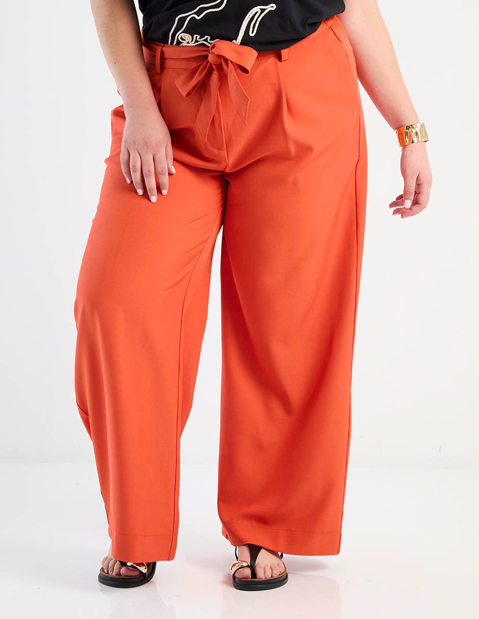Pantalón acampanado amplio para mujer