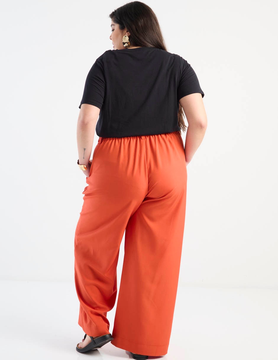 Pantalón acampanado amplio para mujer 2