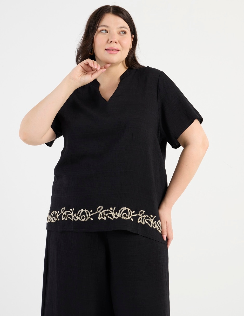 Blusa manga corta para mujer 7