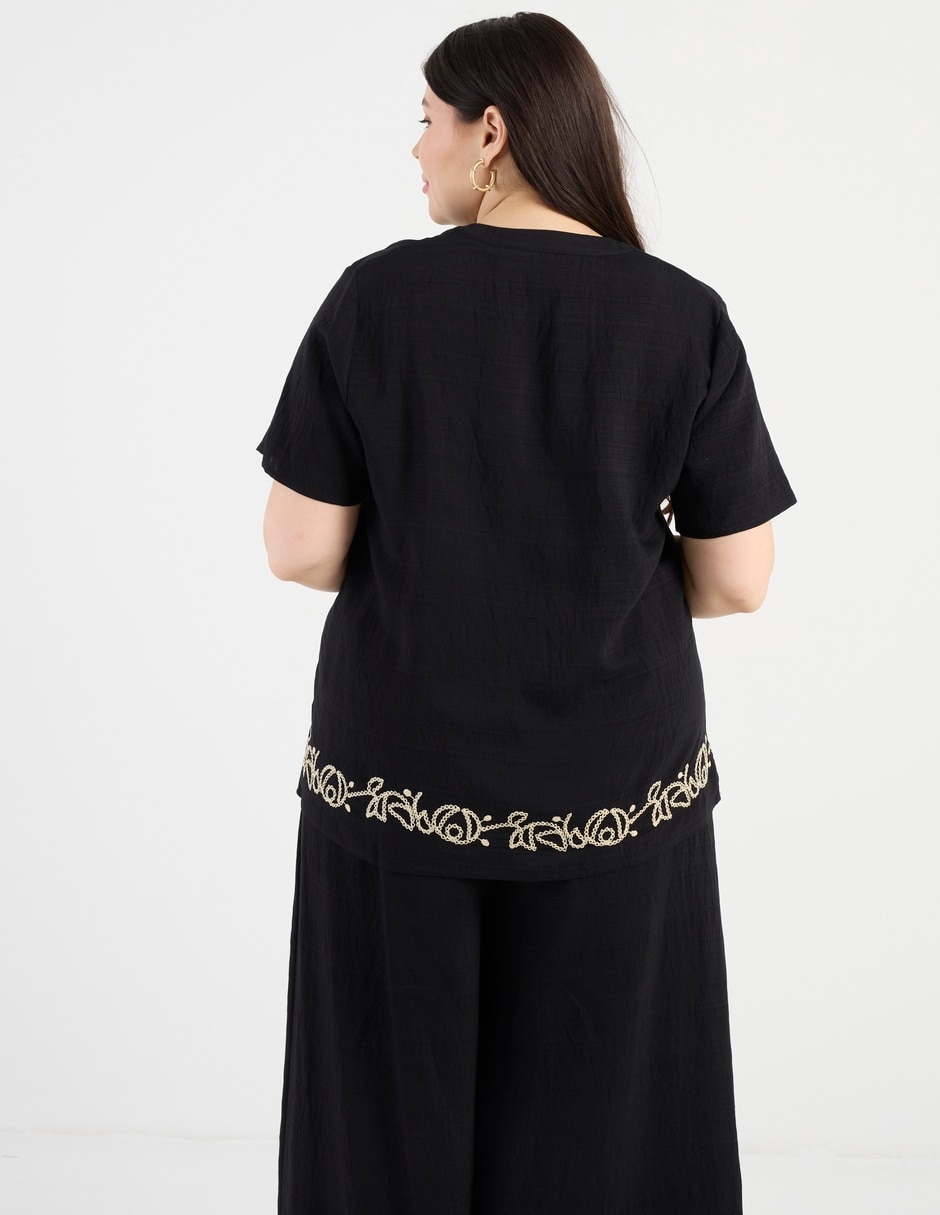 Blusa manga corta para mujer 11