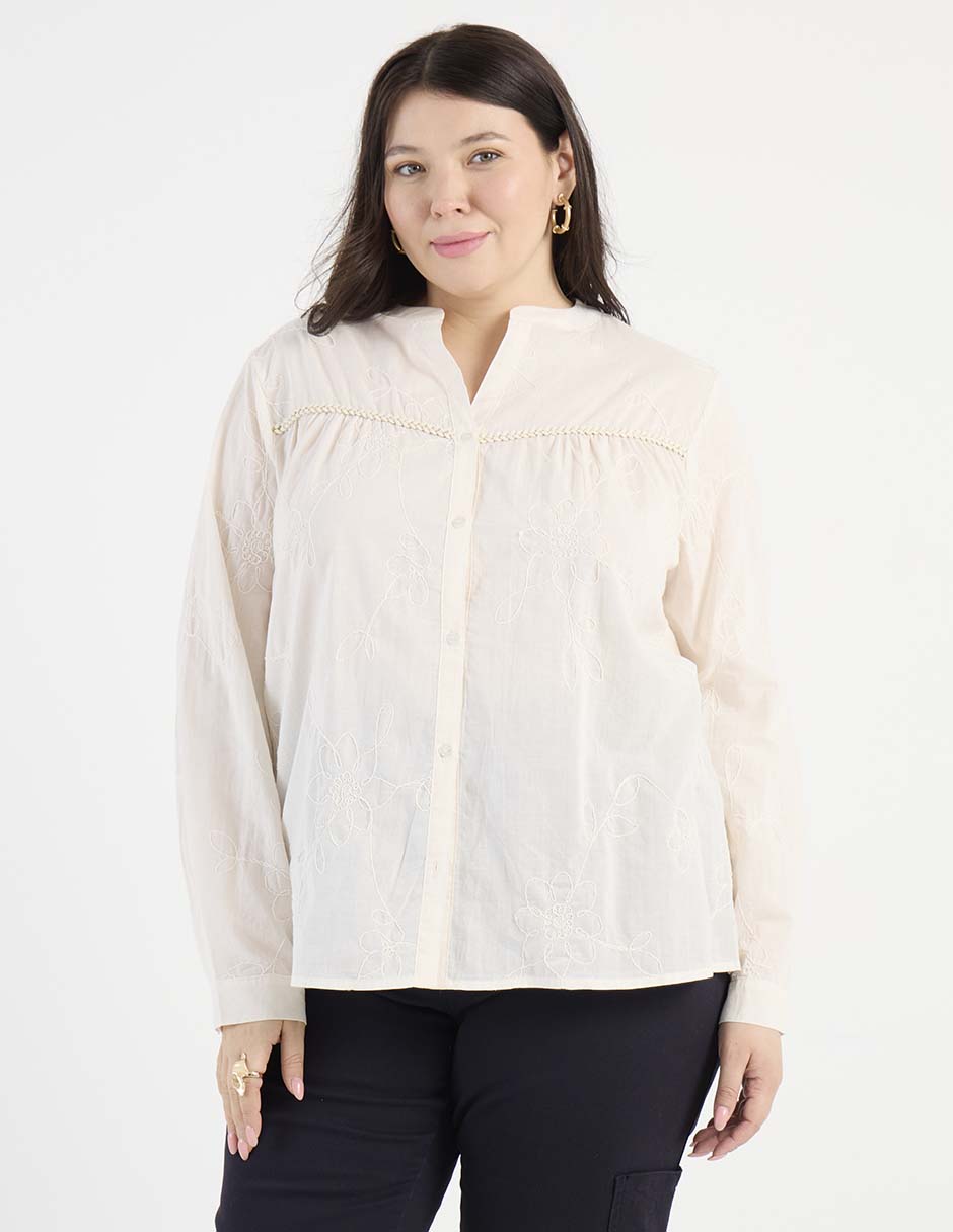 Blusa manga larga para mujer