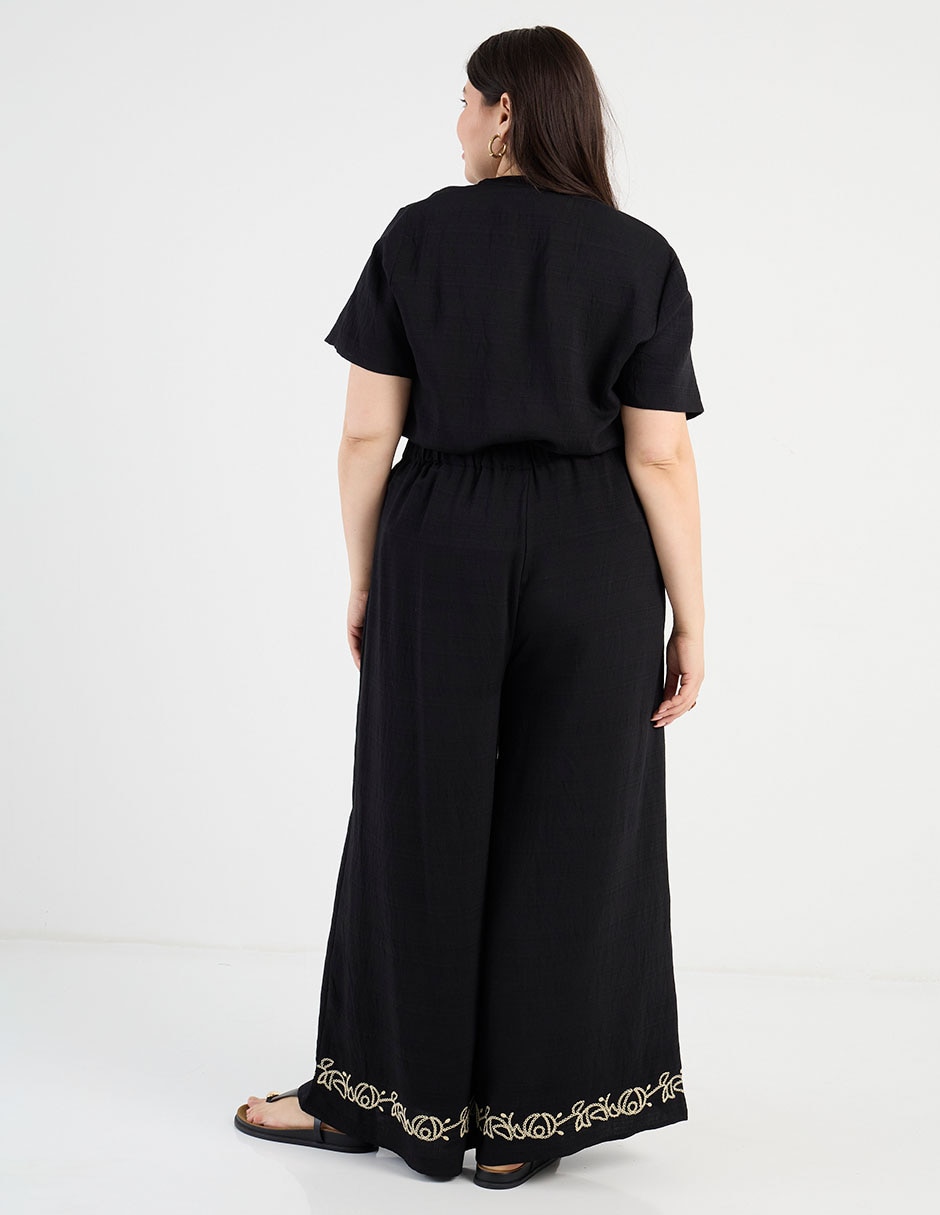 Pantalón coulotte Lieb Plus wide leg para mujer