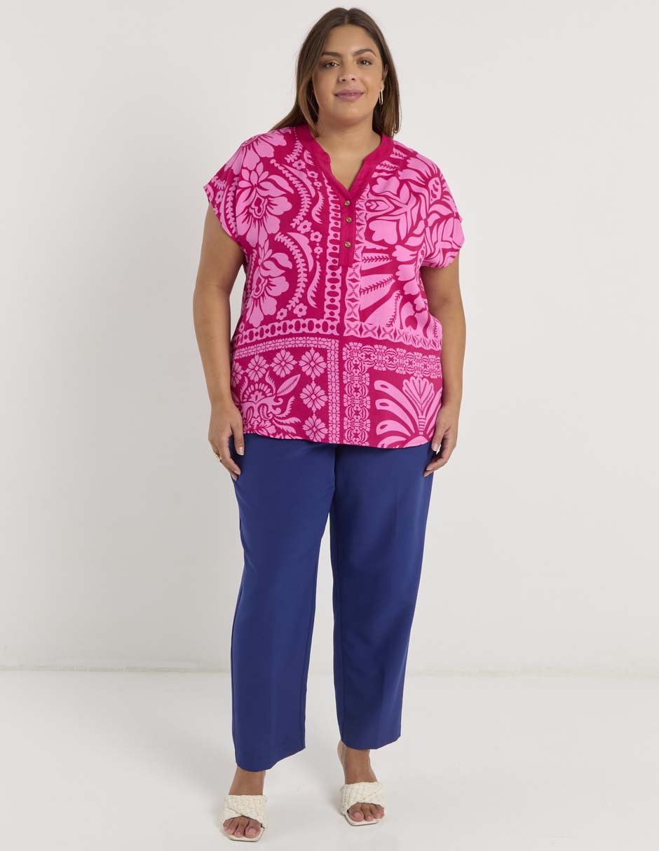 Blusa manga corta para mujer 7